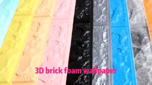 3D Wallpaper Adhesive Wall Decor Foam Brick Home Sticker Waterproof DecorationS