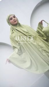 Mukena Aurelie Pouch Parasit Polos Parasut Premium Treveling terbaru Murah Standar Dewasa Jumbo