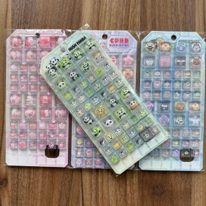 Kawaii Animal Twinkle Jewel Adhesive Stickers 4 Pieces DIY Scrapbook Album Notebook Decoration Anime Worlds Store