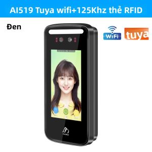 Máy Chấm Công Nhận Diện Khuôn Mặt AI Điều Khiển Bằng Ứng Dụng Tuya Kết Nối Wifi Dung Lượng 5000 Khuôn Mặt Màn Hình 5 Inch Chống Nước IP54 Chất Liệu Kẽm Tần Số 125KHz