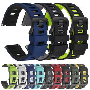 Bicolor Series Sports Silicone 20mm 22mm Watch Strap For Garmin Venu 3 Band Forerunner 570 265 255 Music Vivoactive 6 5 Bracelet