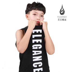 Elegan Stage Performance Clothes เสื้อผ้าเด็กชายแบบแขนกุดสำหรับการแสดง ฝึกซ้อมเดินแบบ วัสดุ Polyester ผลิตในจีน