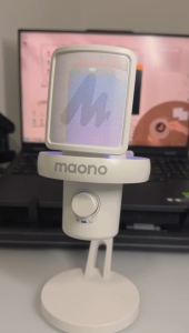 Maono DM40 Pro AI เปลี่ยนเสียง RGB เกมไมโครโฟน Capacitive สองทิศทางการส่งผ่านความเสถียรสูงลูกบิดอัจฉริยะไม่มีเสียงรบกวนสัมผัสและลดเสียงรบกวนสำหรับพีซีโทรศัพท์ Type-C