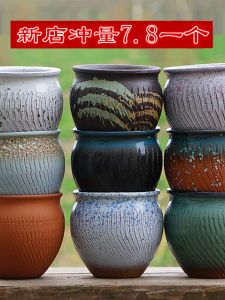 Thick Clay Handheld Succulent Plant Pot Breathable Ancient Wizard Special Sale Clear Warehouse Tall Skinny Ceramic Flower Vase