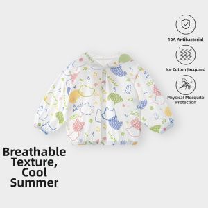 TONGLIANCHUXIN | Soft Ice Silk Baby Outwear Hooded UV Protection