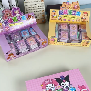 (TẶNG NHÍP) SỔ 50 TỜ HÌNH DÁN STICKER CAPYBARA BABY THREE KUROMI SANRIO