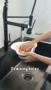 Locaupin 2in1 Food Keeper Multifunctional Colander Storage Organizer Drainer Food Storage Container Kitchen Accessories