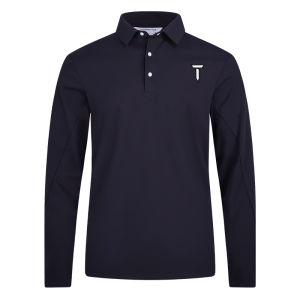 EuropeanTour Mens Long Sleeve Polo Shirt Golf Sports T-shirt Elastic Autumn Collection Fashionable Casual Wear for Fans