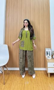 Oneset Fuji Kerut Dada Bahan Rayon Premium Baju santai Wanita