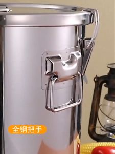 304 metal stainless steel airtight food container rice storage container Storage of soup pot insulation bucket