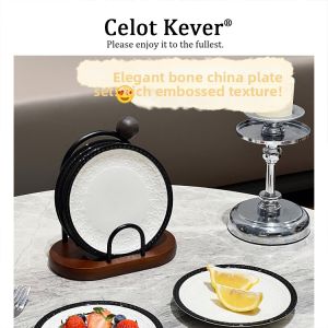 Relief Bone Design Dinner Plate