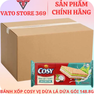Bánh xôp COSY kem vị dừa lá dứa gói 148.8g