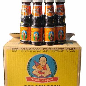 ซีอิ๊วดำตราเด็กสมบูรณ์ฉลาดส้มขนาด 190 กรัมบรรจุ 12 ขวด