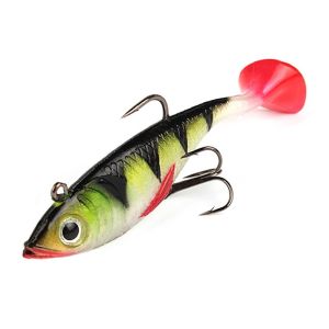 1PC  Lead-Core Swimbait 10.5cm/ 19.4g | Slow-Sink Long Cast T-Tail Lure | Saltwater Fishing Bait for Bass/ Tarpon/ Tuna