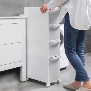 MMZECE | No-Installation Wheel-featured Bathroom Storage Cabinet