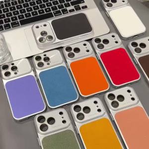 Luxury Aurora Moon Pit Pattern Leather Textured Case For iPhone 17 16 15 14 13 Pro Max Crystal Lens Large Window Matte Cover