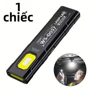Đèn Pin Cầm Tay LED Có Thể Sạc Lại 600LM Mini COB Đèn Lồng Mạnh Mẽ Có Kẹp Bút Để Cắm Trại Ngoài Trời Câu Cá Chống Nước