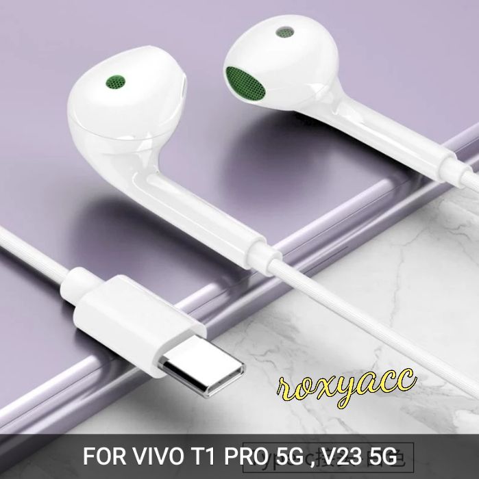 HEADSET EARPHONE VIVO V23 5G T1 PRO 5G USB TYPE C STEREO BASS Lazada Indonesia