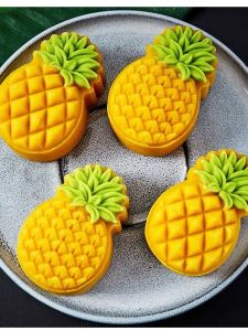 Mold Baking Tool Pineapple Shortcake Cookie Cutter Cheese Cutting Kitchen Tool Baking Mold Pure Color Chinese Style Mooncake Mold