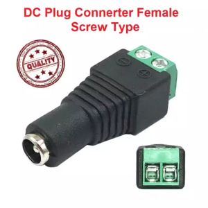 5 PCS 12v 5.5X2.1mm Female Screw Type DC Plug Connerter