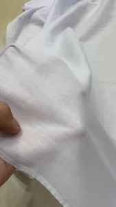 ( per roll ) kain ero erro katun putih lembut MELIA DUNIA lebar 115 cm rollan bahan krudung kerudung hijab jilbab segi empat segiempat seragam sekolah mukena furing lapisan baju gamis batik kemeja rok kantong celana surban sorban dekorasi dekor