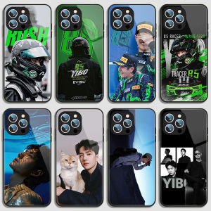 YiBo Wang Racing Car Phone Case New Product Celebrity Silicone Edge Tempered Glass for Apple iPhone 16 15 pro Max 14 pro 13 Mini 12