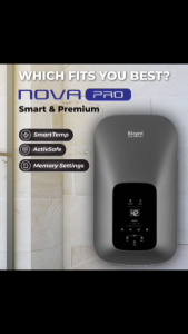 Riegen NOVA Pro Smart DC pump Touch Screen 3 in 1 Instant Water Heater Digital Shower Set