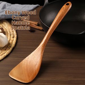 High Quality Curved Bend Wood Spatula for Non-stick Pans