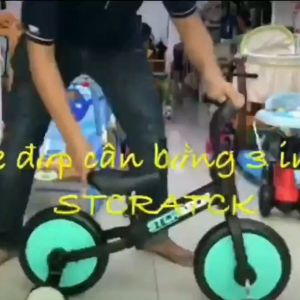 Xe chòi chân thăng bằng STCRATCH ST-4B - đồ chơi vận động ngoài trời cho bé- có bánh phụ và bàn đạp gắn liền hoặc tháo rời