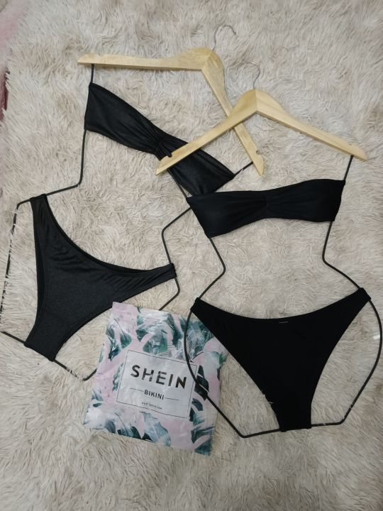 Bikini Premium Shein Shein swimsuit swimwear Black Lazada PH