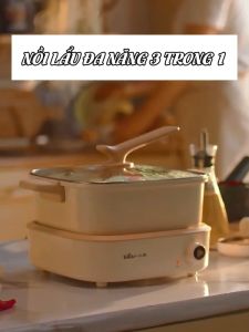 Nồi Lẩu Điện Bear Chống Dính Cao Cấp Đa Năng Lẩu/ Nướng/ Chiên Xào DHG-C40M1