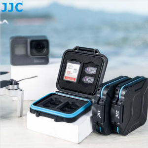 JJC การ์ดหน่วยความจำแบบกันน้ำป้องกัน SD สำหรับจัดเก็บ SD SDHC SDXC MSD CF-Express Type-A และพร้อมแผ่นโฟม eva และวงแหวนซิลิโคน