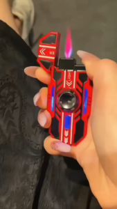 Bật Lửa Gas Gas Khò XC838 Con Quay Có Đèn Led Nhấp Nháy ( Xài Gas - Lửa Khò 1 Tia Mạnh Mẽ)