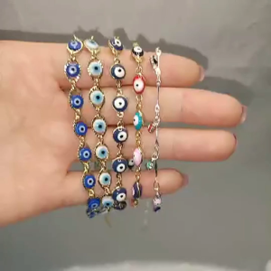 Blessed Evil Eye Bracelet for Women Cleaned Protection Lucky Amulet Adjustable Blue Eye Wristband