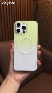 Sanptoch เคสโทรศัพท์สีแมทสำหรับ iPhone 16 15 14 13 Pro Max แบบบางโปร่งใสสีด้านฝาครอบ PC สำหรับ iPhone 16 Pro Max เคสกันกระแทกกันลื่นบางๆ