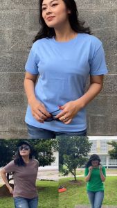 Terlaris Kaos Basic Kaos Wanita Lengan Pendek Jundo Kaos Polos Cotton 24s Tebal Adem Kaos trend 2024 terbaru