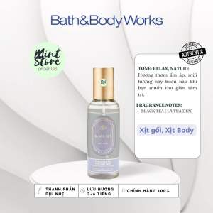 [AROMATHERAPY] BATH AND BODY WORKS - Dòng Sản phẩm THƯ GIÃN - Sữa tắm thư giãn - Xịt gối thư giãn nến thơm thư giãn