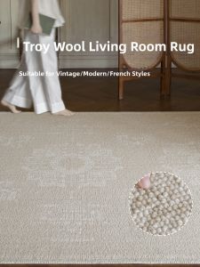 Cream Light American Vintage Wool Area Rug