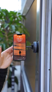 Twist-Lock Suction Magnetic Phone Stand – Telescopic Arm 360° Swivel & Ventilated Ring