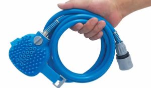 สำหรับสายยางฉีดน้ำแบบสวมมือ แปรงอาบน้ำสัตว์เลี้ยง ฝัวบัวอาบน้ำสัตว์เลี้ยงพร้อมสายยางข้อต่อ สายยาว2.2เมตร