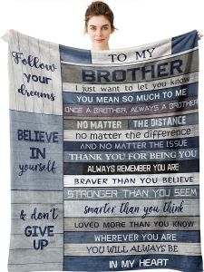 Idea Gifts For Brother Blankets for Fathers day Mothers Day Anniversary Birthday Thanksgiving for Dad Mom Uncle Aunt Grandpa