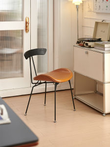 Nordic Style Dining Chair Leisure Backrest Living Room Small Ant Chair Home Use Designer Famous Retro Ant Chair Stackable Leather Finish