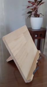 Adjustable Wood Reading Rest Tablet Book Holder: Foldable Reading Rack Portable-8-Speed Adjustment