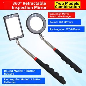 Under Vehicle Inspection Mirror with Light and Telescopic Function