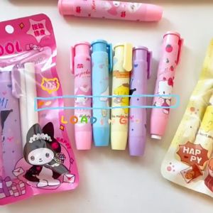 [uBeli] Pemadam Retractable Eraser Pencil Eraser Replaceable Crumb-Less Rubber Pencil Stationery 按压橡皮擦 - ST58