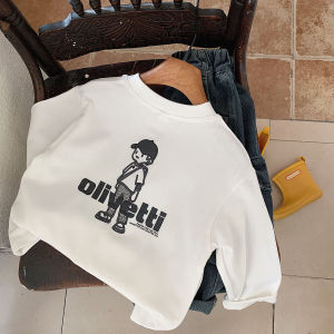 Cool Dinosaur Long Sleeve T-Shirt for Boys Spring Autumn Fashion Korean Style Cotton Blend Base Shirt Childrens Casual Wear