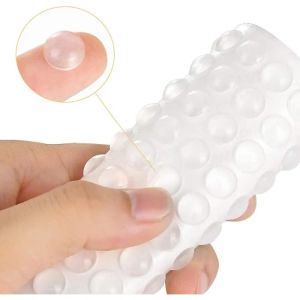 Self-Adhesive Clear Door Stop Rubber Damper Buffer Cabinet Bumpers Silicone Furniture Dots Cushion Protective Pads