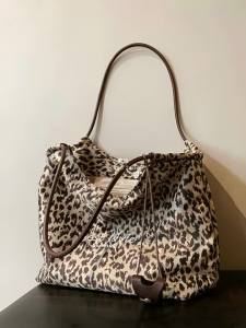 CHIO‘2ND | Stylish Leopard Print Large Capacity Tote Bag