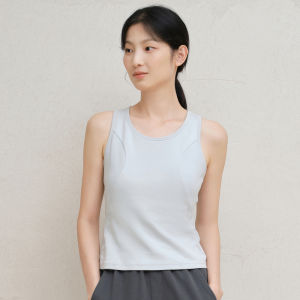 Yigue | Relaxed Sleeveless White Tank Top