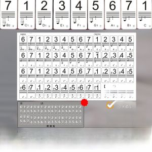 Nano No Glue Left 88 Key 61 Key Piano Electronic Keyboard Keys Plate Transparent Sticker Staff Scale Simple Spectrum Keys Sticker